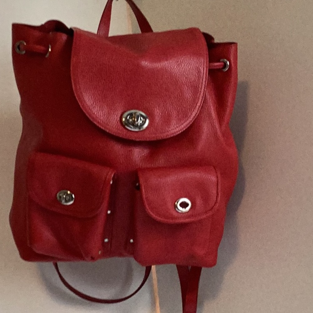 New Red Coach backpack